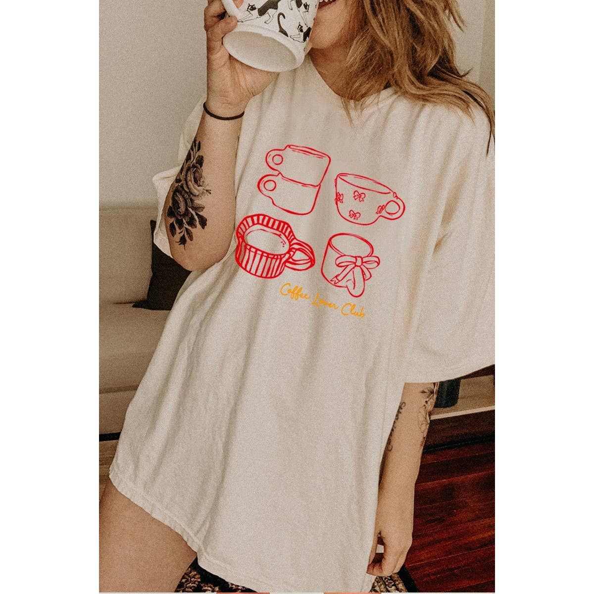 Coffee Lover Graphic Tee, Size: S