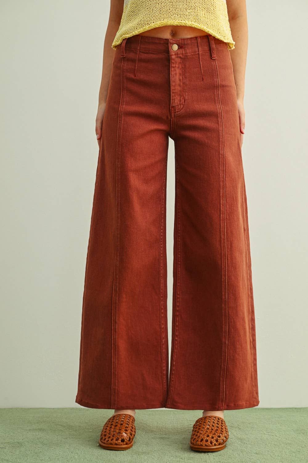 Terracotta Stretch Pants, Size: M
