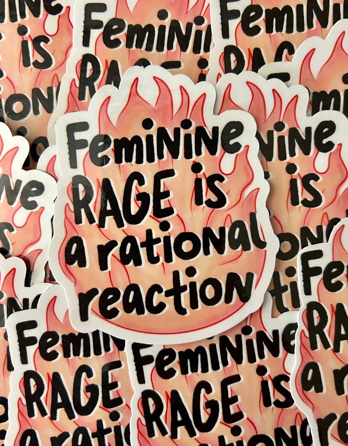 "Feminine Rage is a Rational Reaction" Sticker