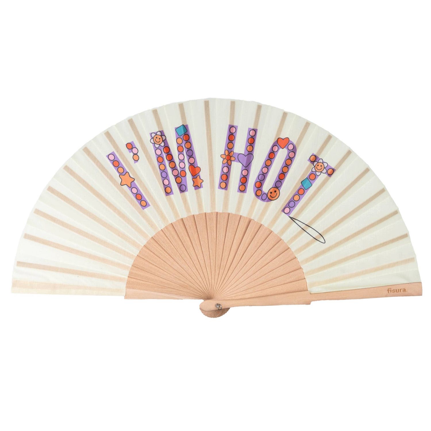 Beaded hand fan "I'm hot"