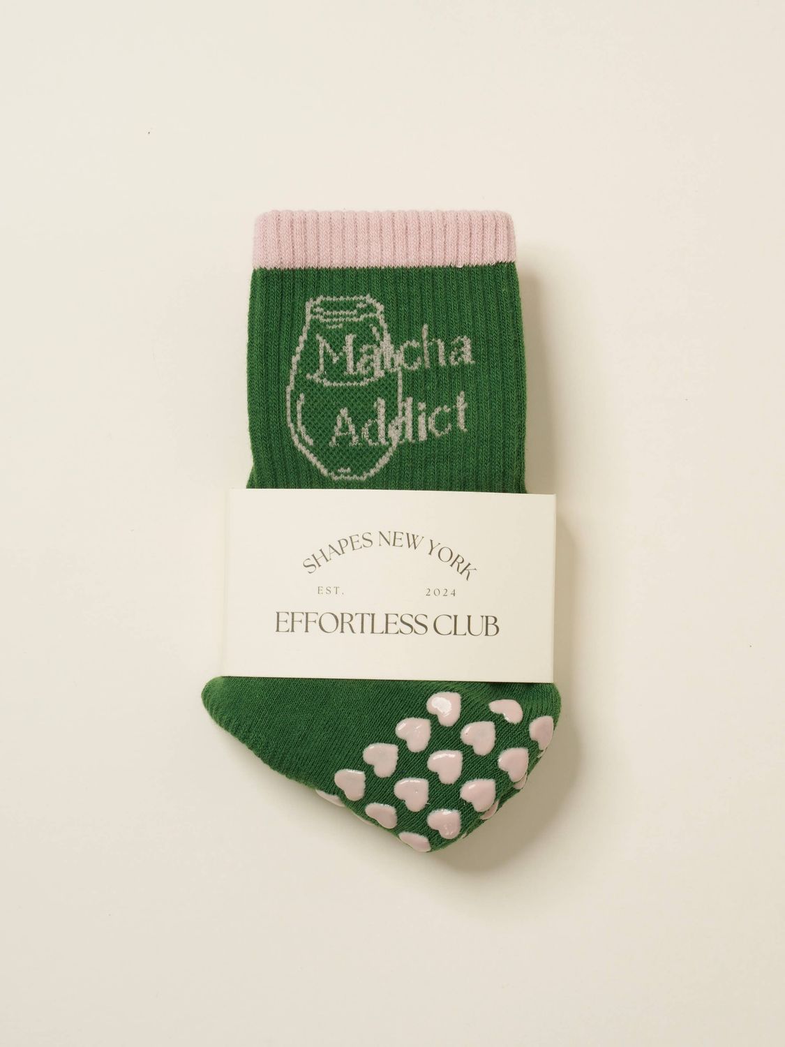 🍵 Matcha Addict Grip Sock, Pilates Socks