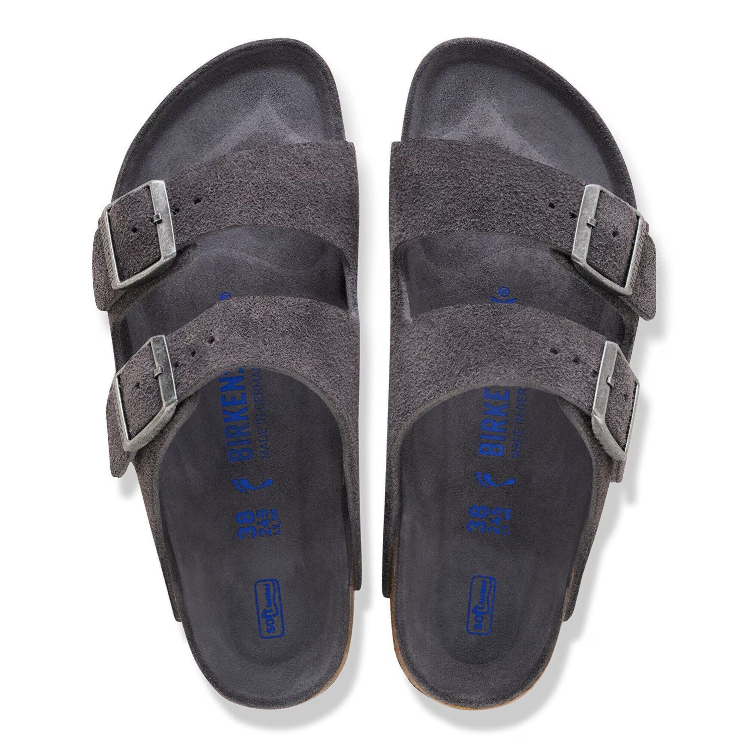 Arizona Suede- Charcoal Tonal Footbed