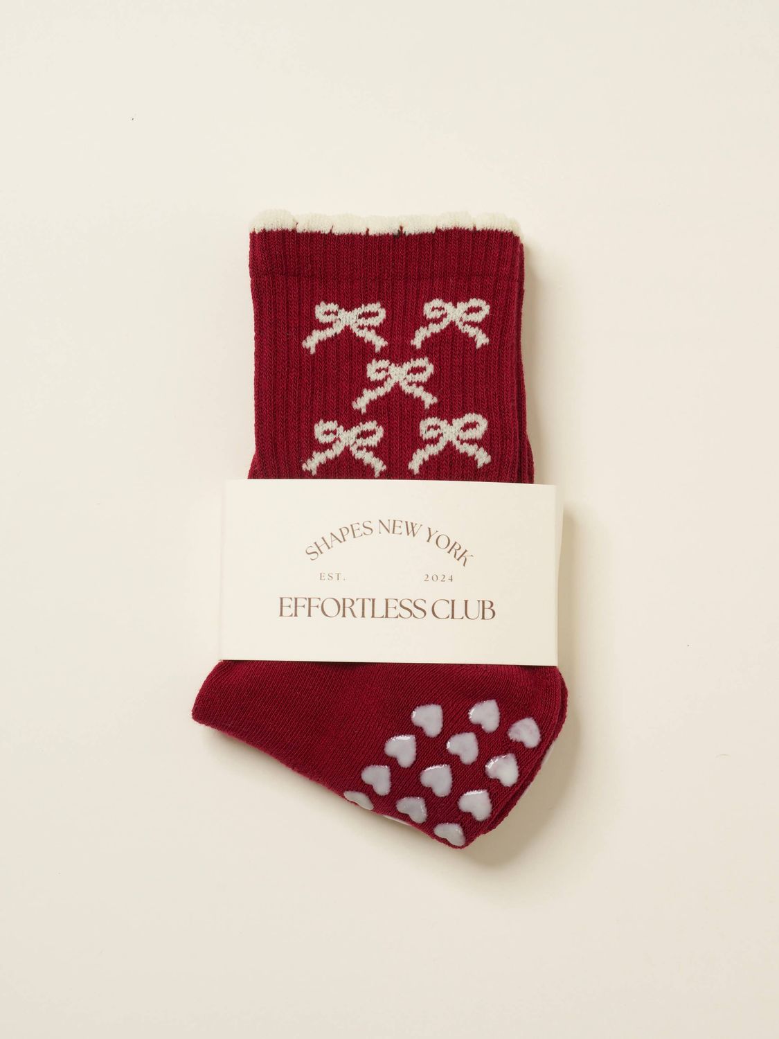 🎀 Ribbon Petal Grip Sock, Pilates Socks