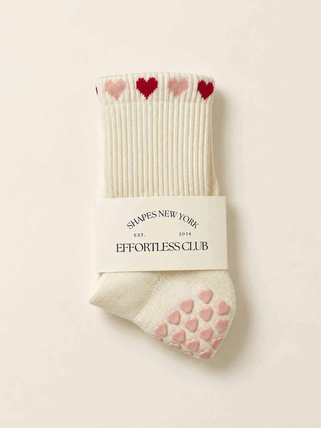 ❤️🩷 Double Heart Double Grip Sock