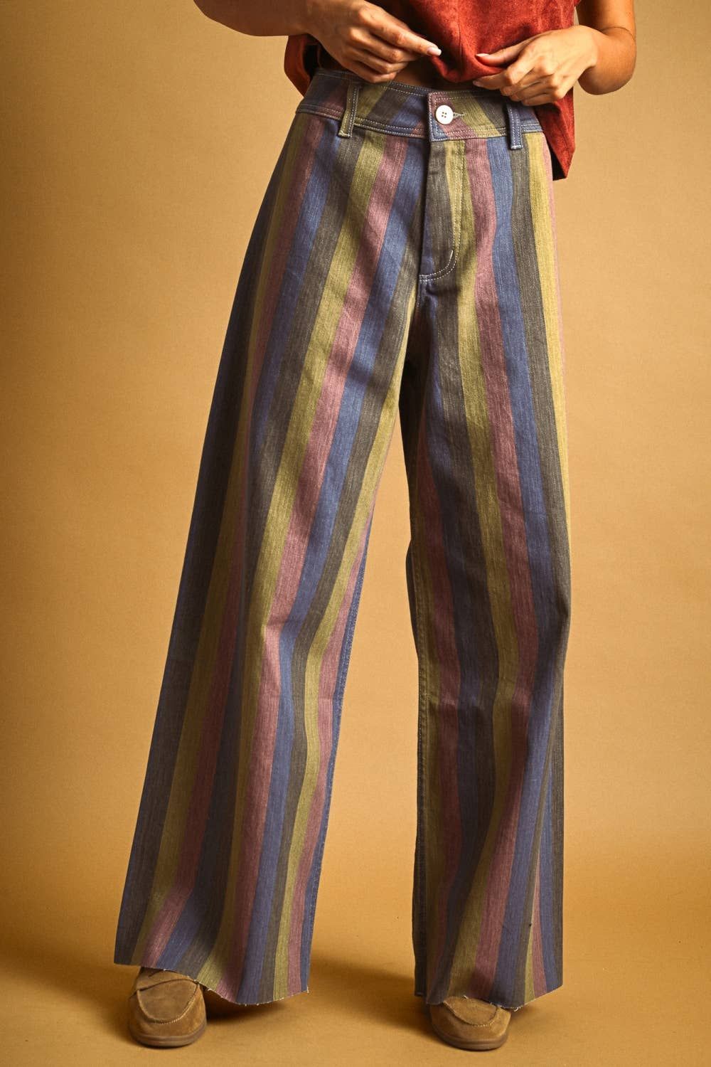 Multi Color Panel Pants, Size: S
