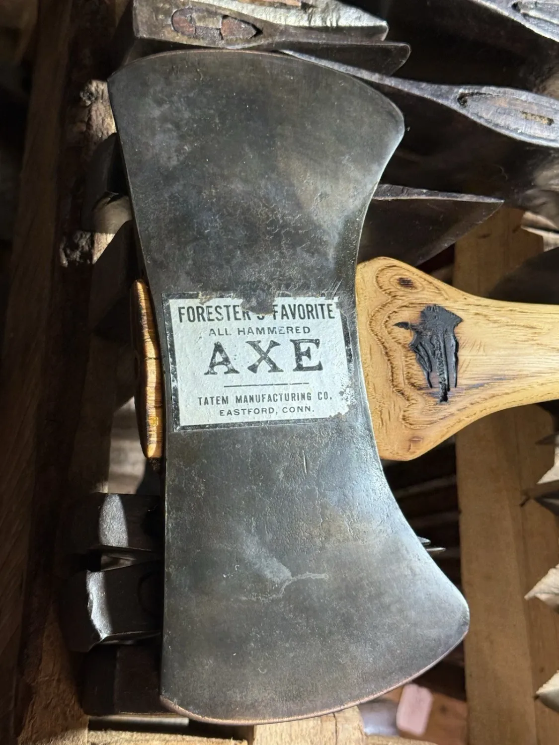 Vintage "Forester's Favorite" All-Hammered Axe w/ Tatem Manufacturing Co. Handle – Eastford, Connecticut