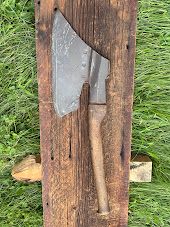 Triple Stamp Plus Moon Stamped European Goosewing Hewing Axe