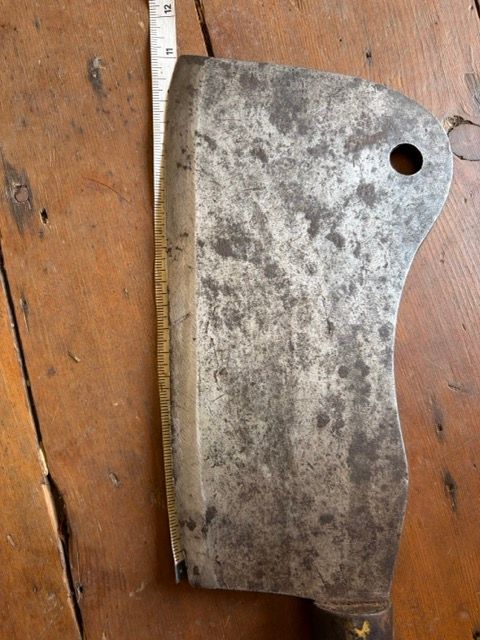 Antique Mid-1800s J. SNYDER Lancaster County PA Giant 7lb Cow &amp; Hog Splitter Cleaver