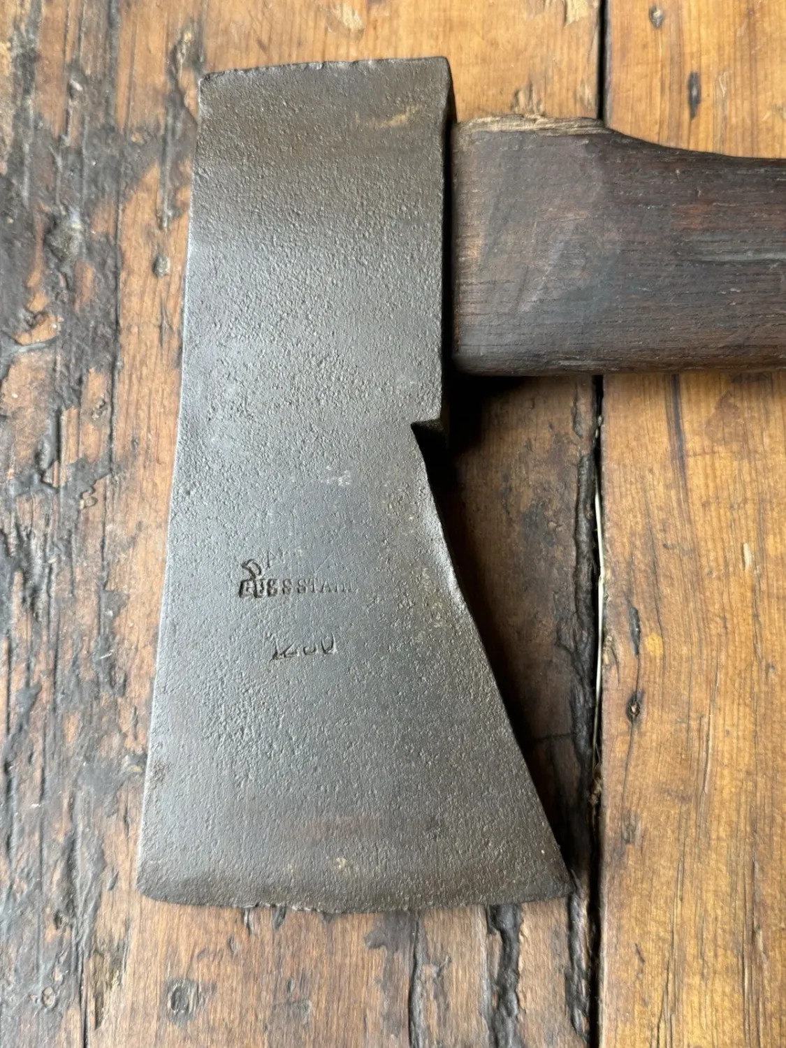 Antique German Stamped "DA GUSSSTAHL 1250" Butcher's &amp; Woodworking Axe
