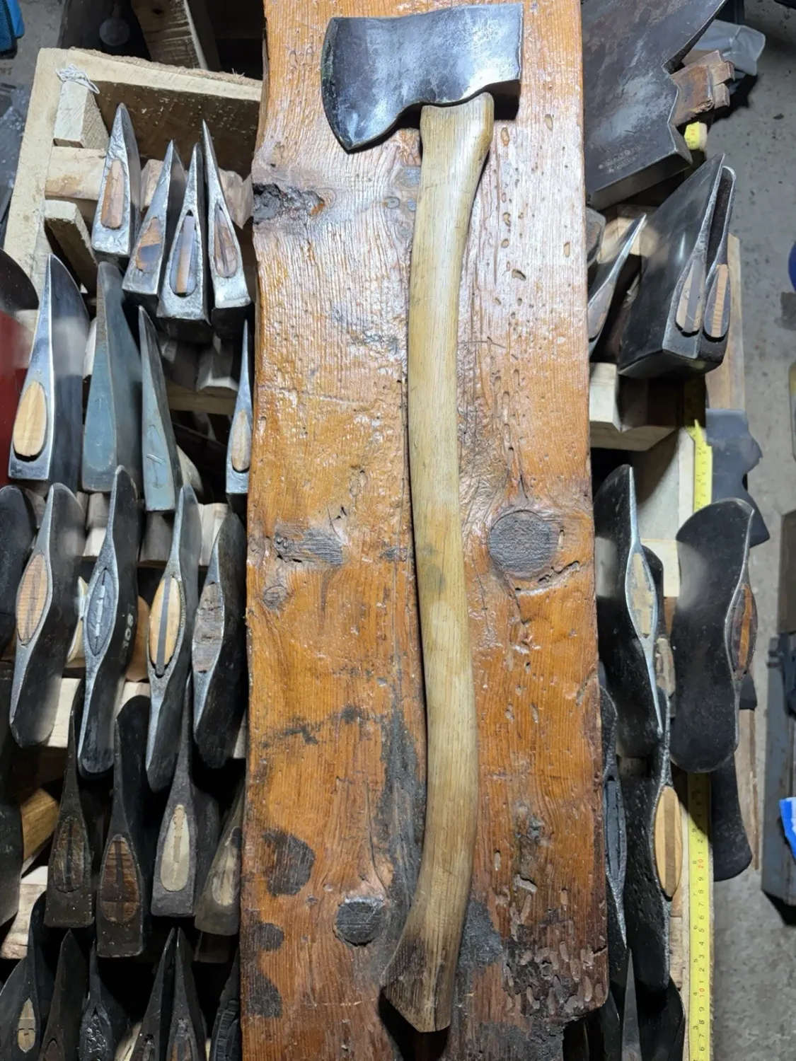 Antique Hand-Forged USA "764" Rockaway Pattern Felling Axe w/ Hand-Restored Hickory Handle