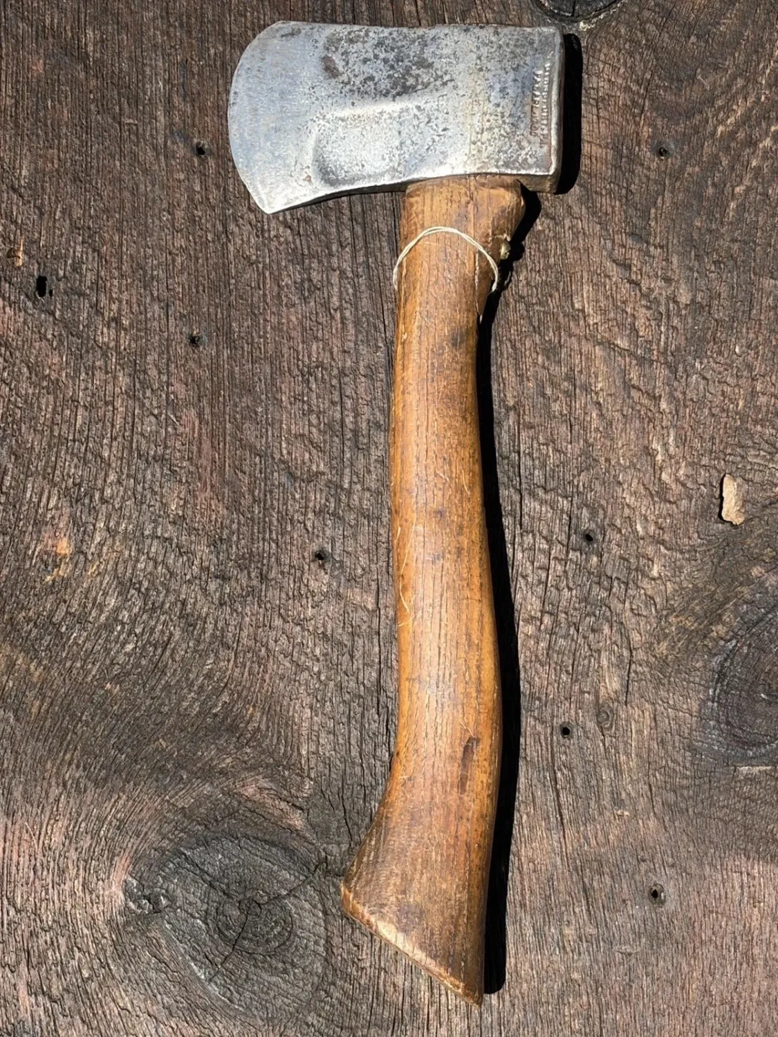 Antique 1900 A.A. &amp; T. Co. Mini Pack &amp; Camp Hatchet w/ Phantom Bevels – Made in USA
