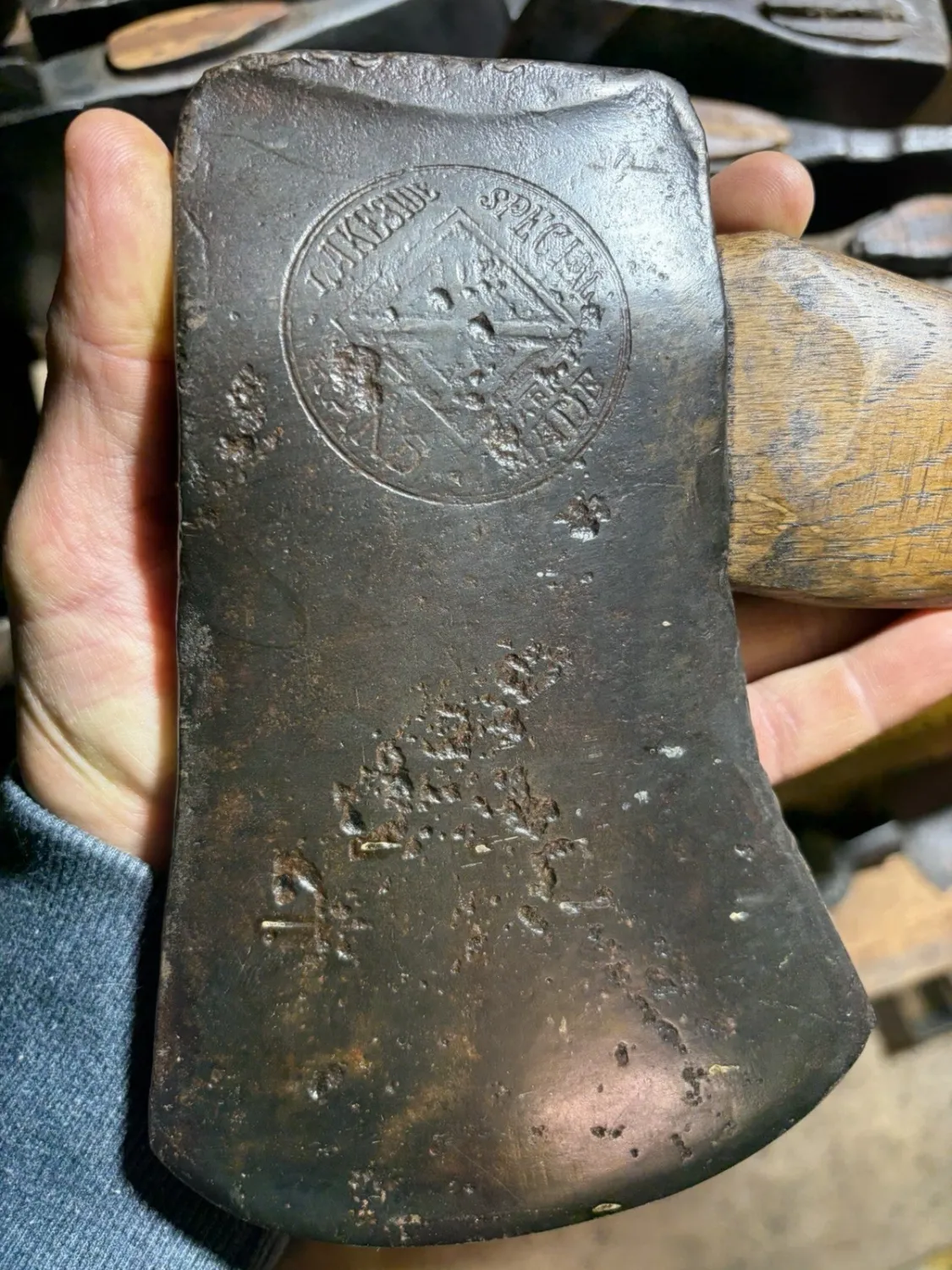 Vintage Rare "Lakeside Special Hand Made USA" Embossed Single Bit Felling Axe