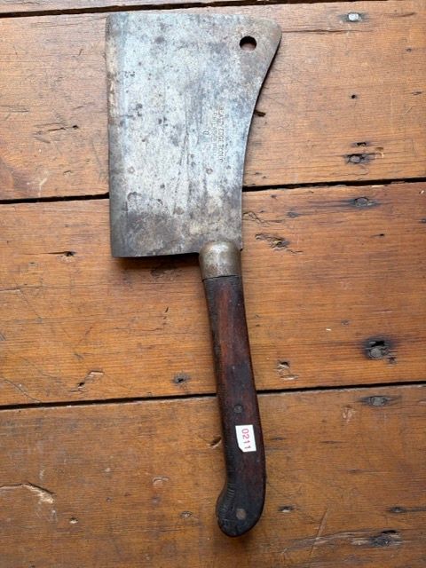 Antique Early 1800s Wm. Beatty Edge Tool Co. No. 8 Full-Tang Meat Cleaver – Philadelphia Stamp