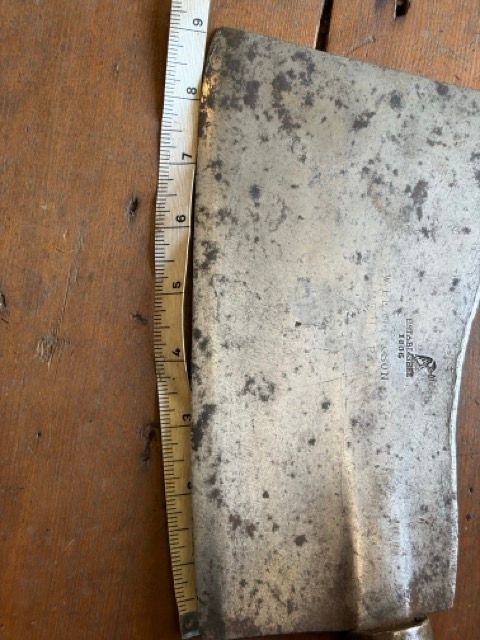 Antique W. Beatty &amp; Son 1806 Media, PA Eagle Stamp Heavy Meat Cleaver