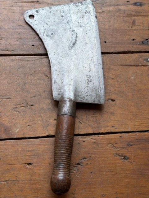 Antique W. Beatty &amp; Son 1806 Media, PA Eagle Stamp Heavy Meat Cleaver