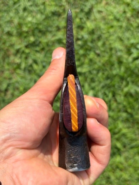 Restored Antique C. Hammond No. 1 Kitchen Cleaver Hatchet | Custom Purpleheart &amp; Osage Orange