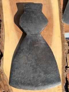 Antique Charles Mickle Hand-Forged Iron Masting Axe Head | 19th-Century Shipwright’s Hewing Tool