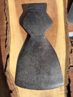 Antique Charles Mickle Hand-Forged Iron Masting Axe Head | 19th-Century Shipwright’s Hewing Tool