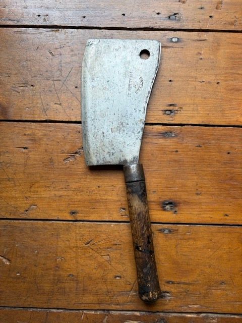 Antique J. Vetter NY 174 Allen St. Heavy Duty Cleaver with Original Handle