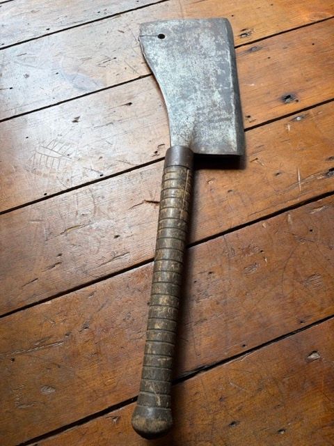 Antique Spear &amp; Jackson Forged Steel Hog Splitter – Heavy Commercial Butcher Cleaver