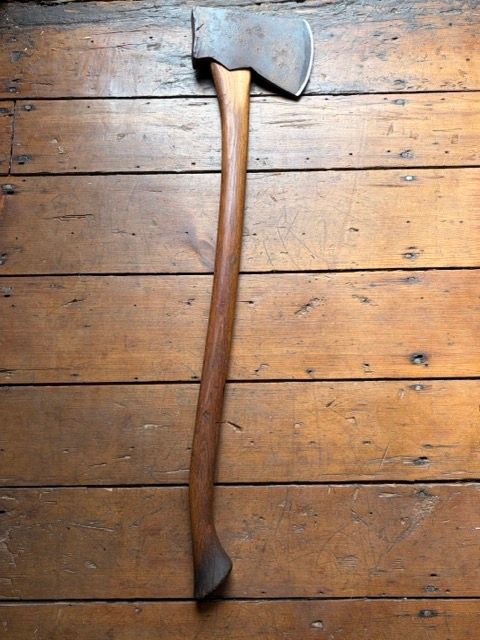 Antique 5 lb. Heavy Jersey Pattern Axe – Custom Hung with Antique Hickory Handle &amp; Hand-Carved Wedge by Josh (@axeyankee)