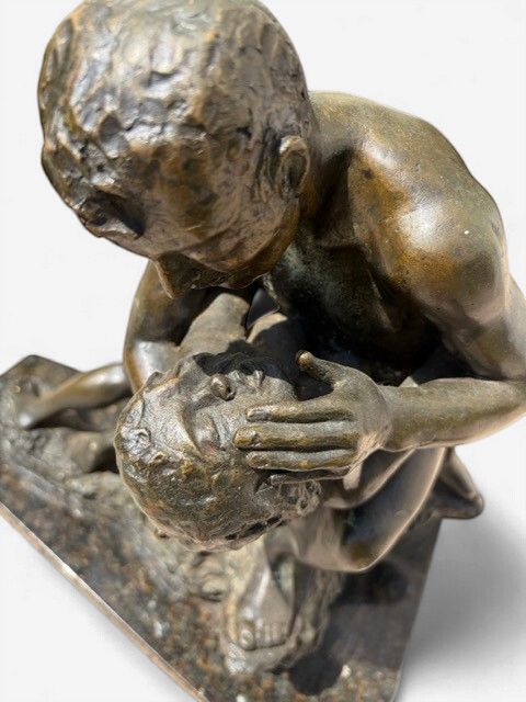 Vintage "Romance" Bronze Sculpture by Avita – Mounted on Solid Granite Base