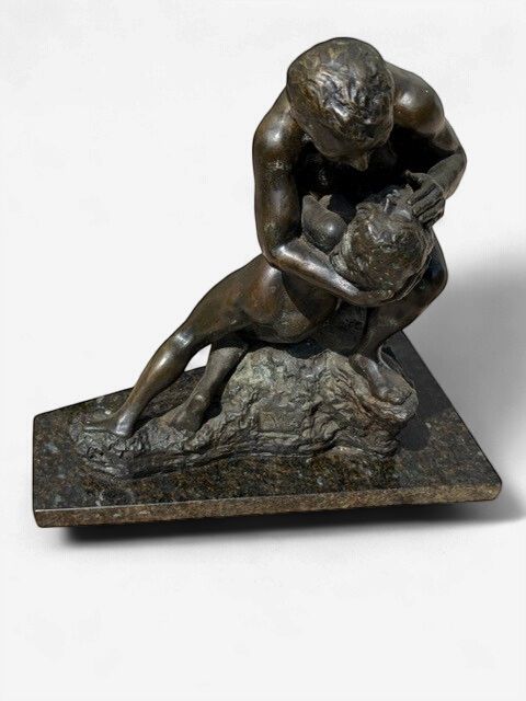 Vintage "Romance" Bronze Sculpture by Avita – Mounted on Solid Granite Base