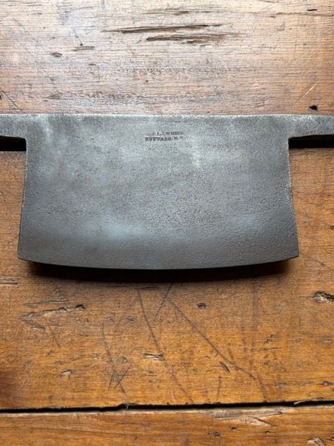 Antique L. &amp; I. J. White Drawknife – 6.5” x 4” Heavy Blade – Buffalo, NY Carpenter Tool