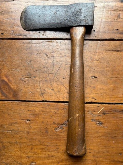 Antique Turpentine Hack Axe / Boxing Hatchet – Forged Iron Naval Stores Tool (Cracked Head)