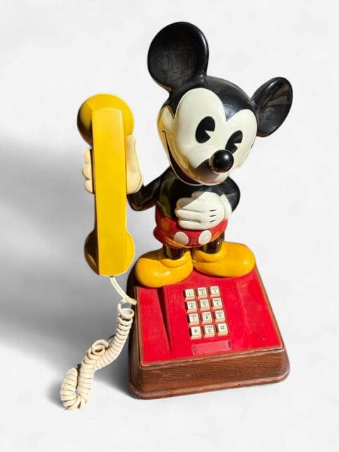 Vintage 1970s AT&amp;T Western Electric Mickey Mouse Push-Button Landline Telephone