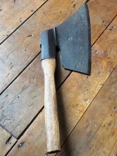 Antique German Ochsenkopf (Ox Head) Goosewing Broad Axe – Hand-Forged Hewing Axe for Timber Framing