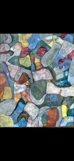 Accumulation of the Imperfect" by Paul Macht – Original Acrylic &amp; Charcoal Framed Art