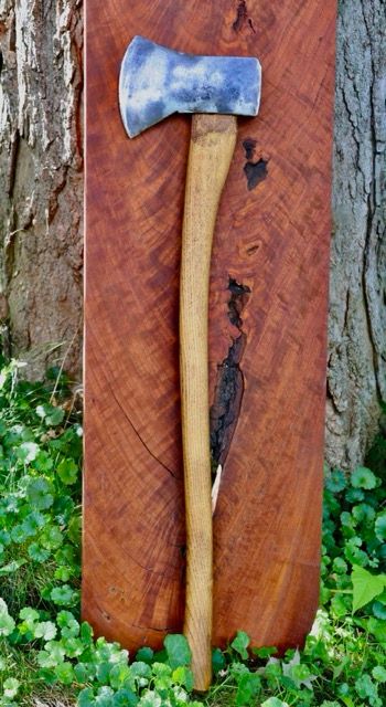 Vintage Walters Axe Co. Single Bit Axe – Hand-Carved Hardwood Handle, Restored &amp; Ready