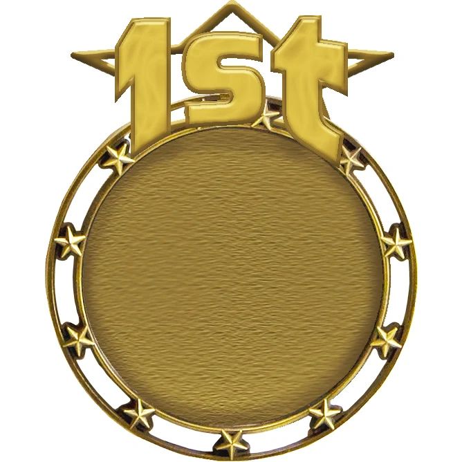 Star Medal, 1st, 2nd, 3rd Place Star Medal, 1st, 2nd, 3rd Place