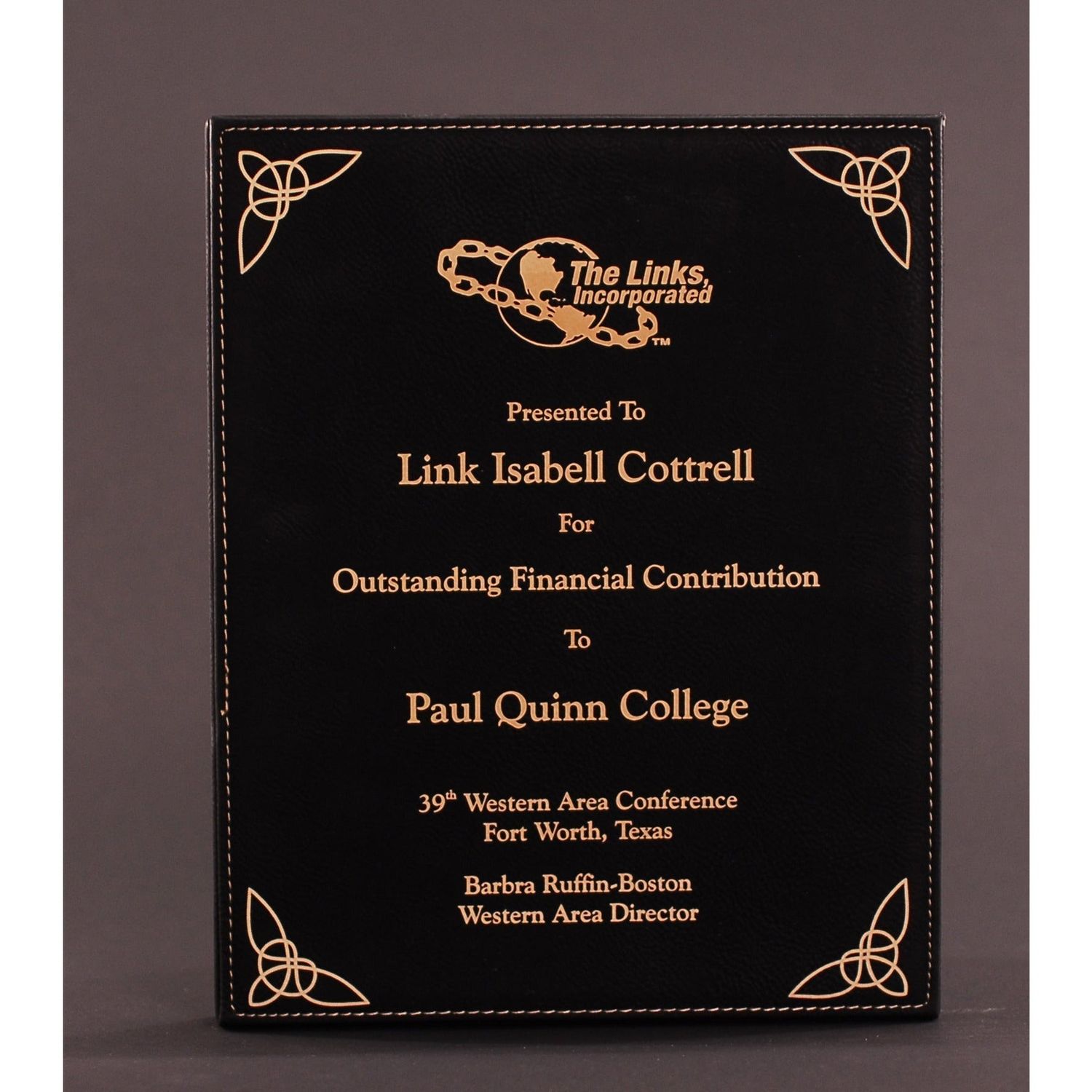Leatherette Plaque - Black Leatherette Plaque - Black