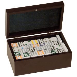 Rosewood Finish Double Twelves Dominos Set with 91 Dominos Rosewood Finish Double Twelves Dominos Set with 91 Dominos
