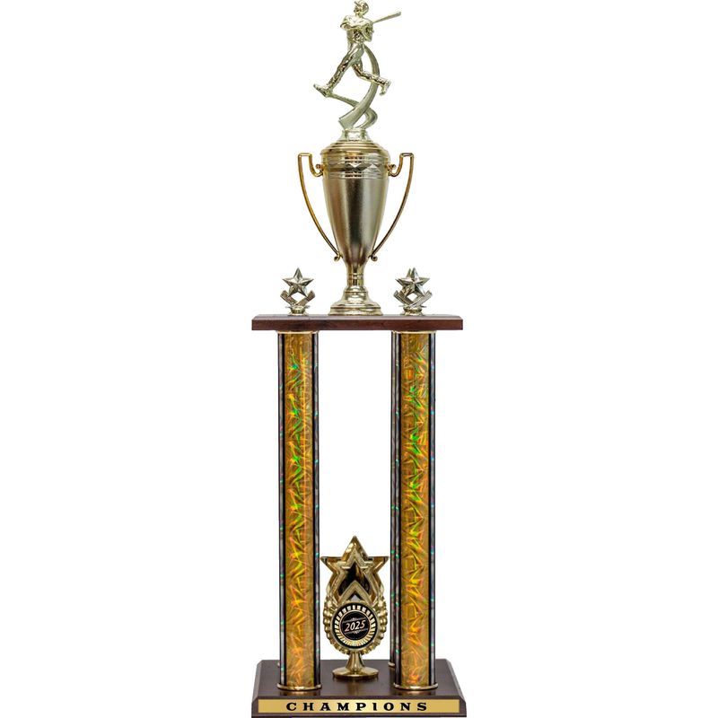 Two-Tier 4 Post Trophy With Star Two-Tier 4 Post Trophy With Star "Exclusive" Star