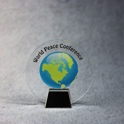 Acrylic Circle With Chrome Base Acrylic Circle With Chrome Base