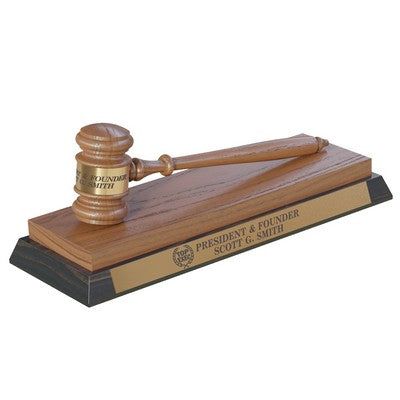 American Walnut 10 1/2 American Walnut 10 1/2" Gavel W/ Desk Stand