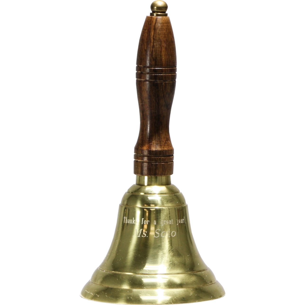 Brass Bell With Wood Handle Brass Bell With Wood Handle