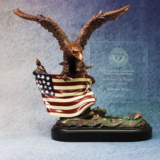Bronze Eagle With Flag Bronze Eagle With Flag