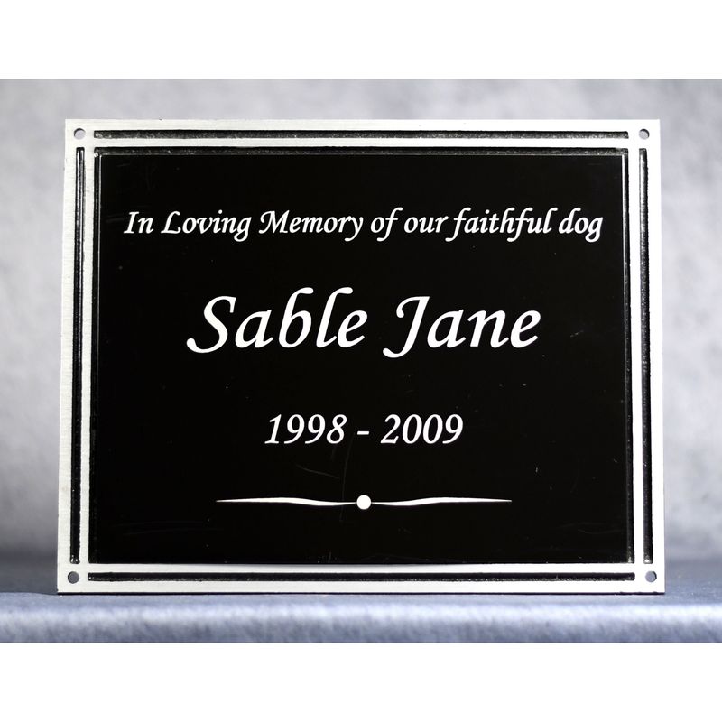 Cast Aluminum Black/Silver Plaque Cast Aluminum Black/Silver Plaque