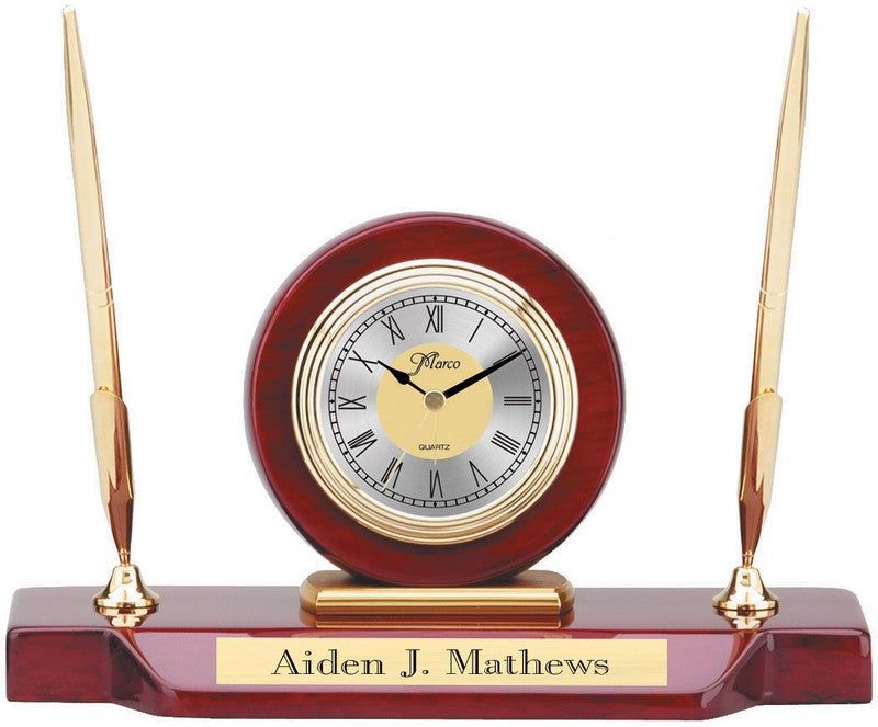 Slant Base Desk Clock & Double Pen Set Slant Base Desk Clock & Double Pen Set
