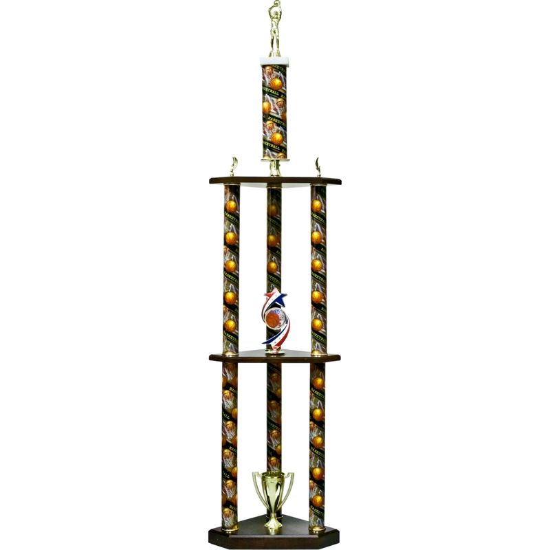 Three-Tier Three Pillar Trophy Three-Tier Three Pillar Trophy