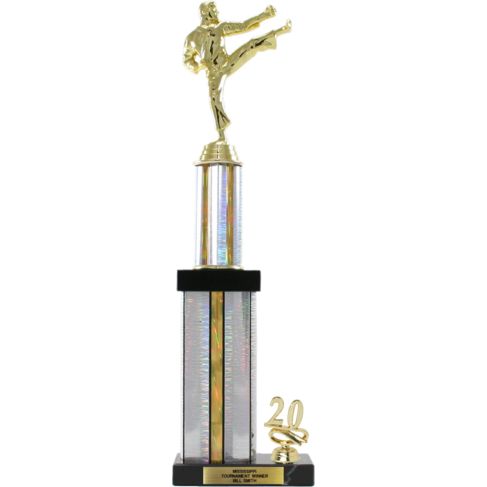 Two-Tier Trophy With Black Marble Two-Tier Trophy With Black Marble