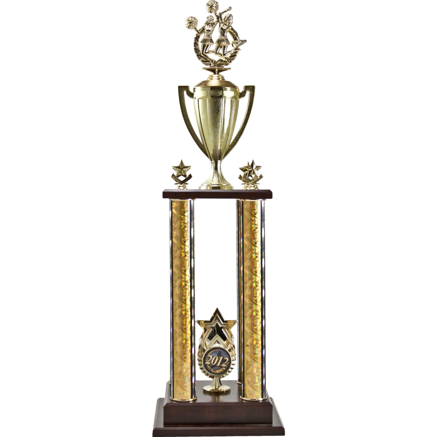 Two-Tier 4 Post Trophy With Star Two-Tier 4 Post Trophy With Star "Exclusive" Star