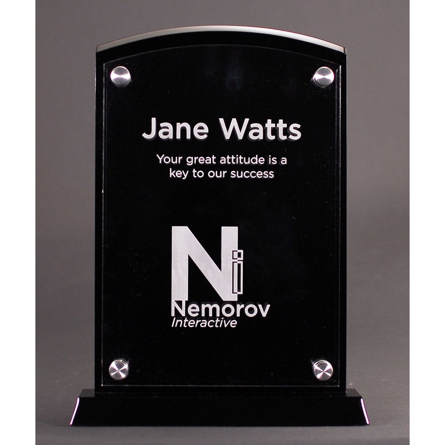 Arch Top Black Ebony And Acrylic Stand-Out Billboard Arch Top Black Ebony And Acrylic Stand-Out Billboard