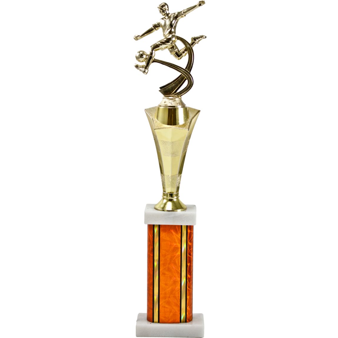 Star Riser And Rectangular Column Star Burst Trophy