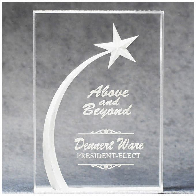 Acrylic Block with Carved Star Acrylic Block with Carved Star