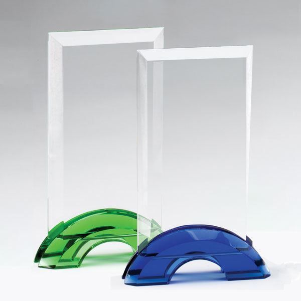 Billboard Crystal Award with Double Arc Base Billboard Crystal Award with Double Arc Base